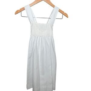 Ruth of Carolina Size 5 Sundress White Cotton Blend Hemstitching Embroidery
